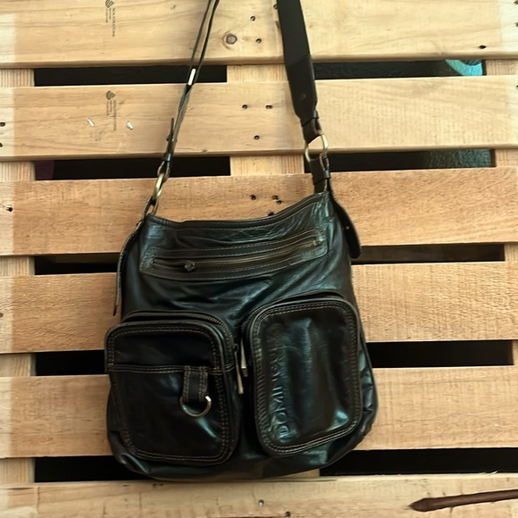 Adolfo Domiquez brown leather cross body bag - Picture 1 of 9